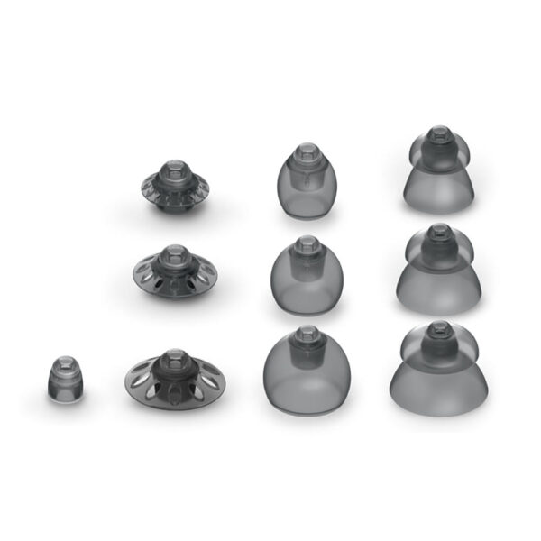 phonak 4.0 hearing aid domes without labels - showing different types and sizes