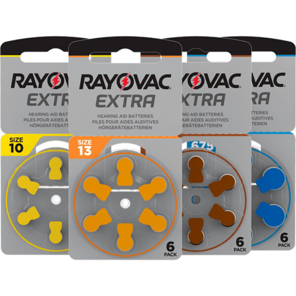 Rayovac Extra Hearing Aid Batteries (Box of 60 Cells)